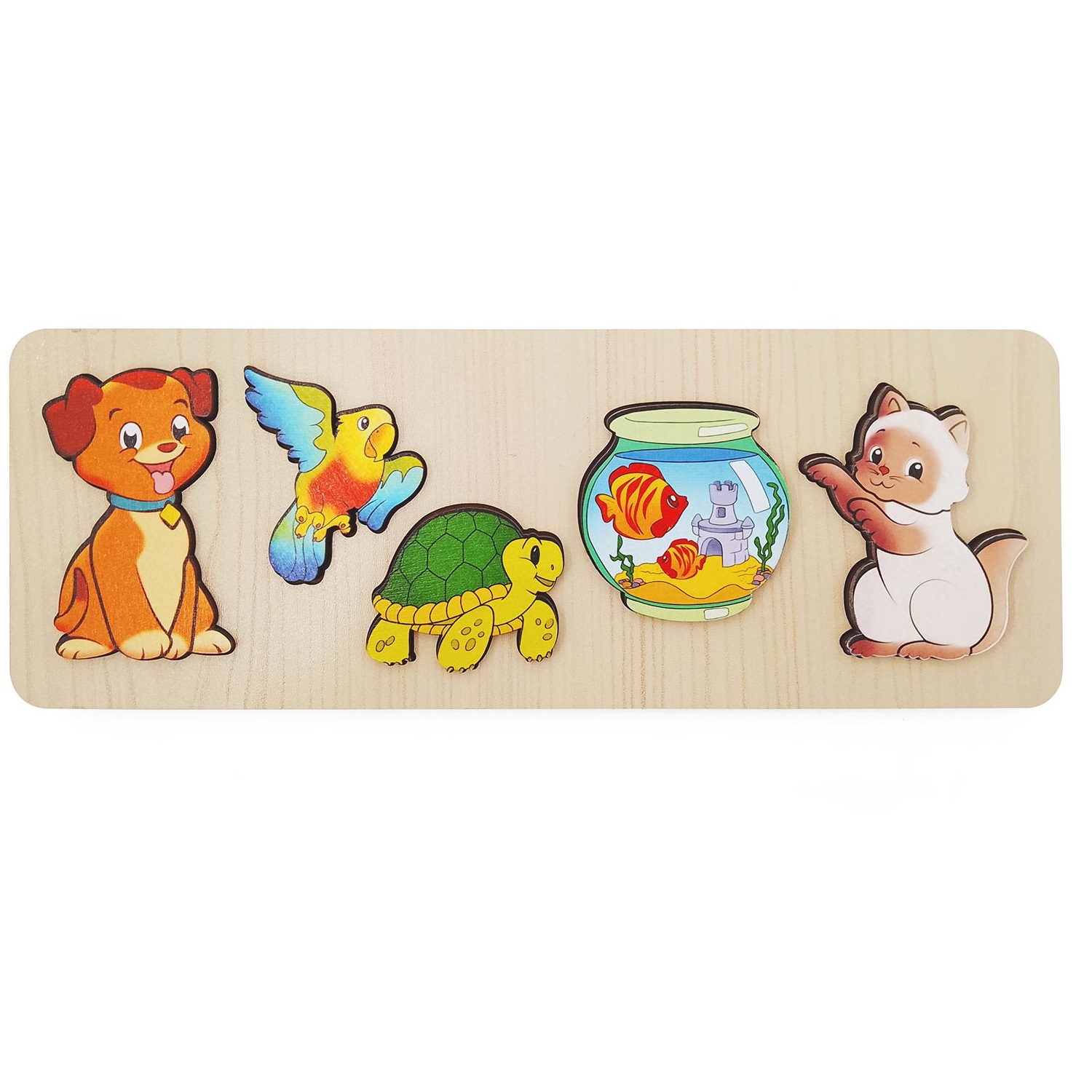 Игрушка Нескучные игры рамка-вкладыш Монтессори Домашние животные - фото 4
