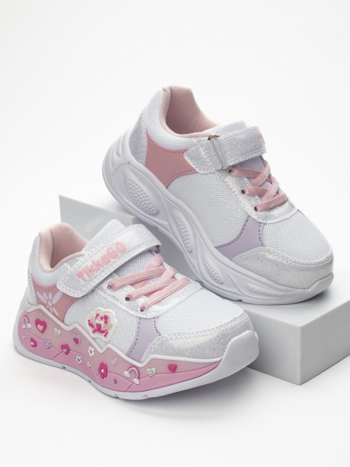 Кроссовки TikkaGo 1D10_41205_white-pink - фото 1