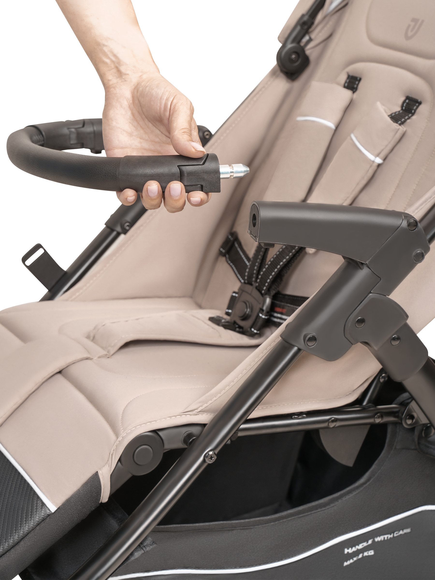 Коляска прогулочная JOVOLA Selena SL, всесезонная бежевый - фото 31