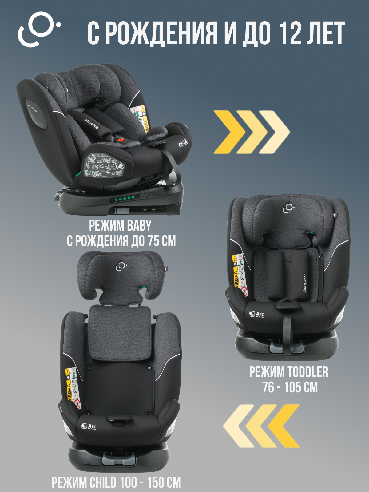Автокресло SoonSung Isofix 0+/1/2/3 (0-36 кг) черный - фото 6