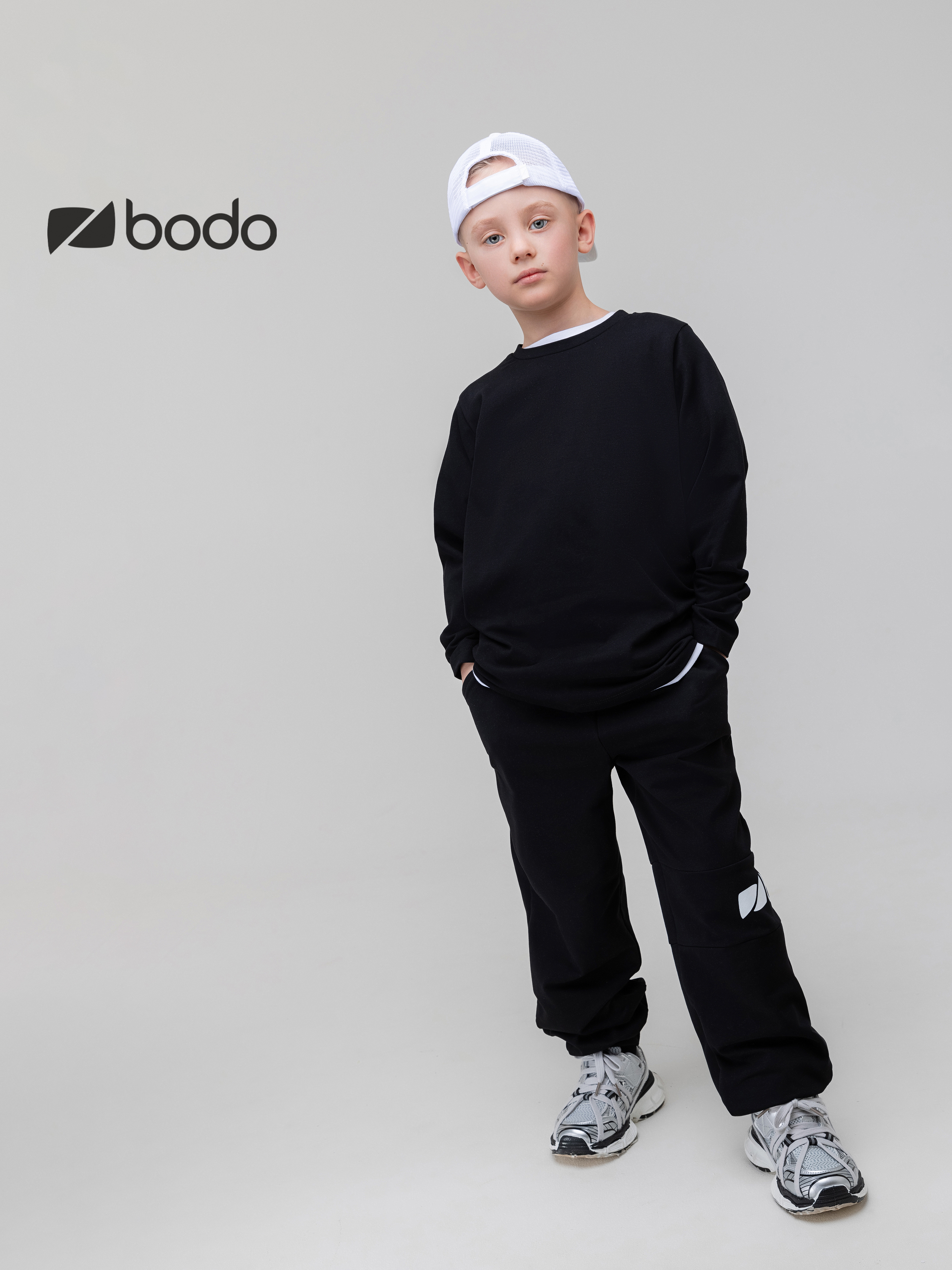 Брюки спортивные Bodo 6-626MU_черный (белый) - фото 4