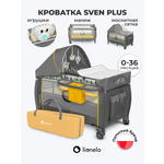 Кровать манеж Lionelo Sven Plus Yellow Scandi