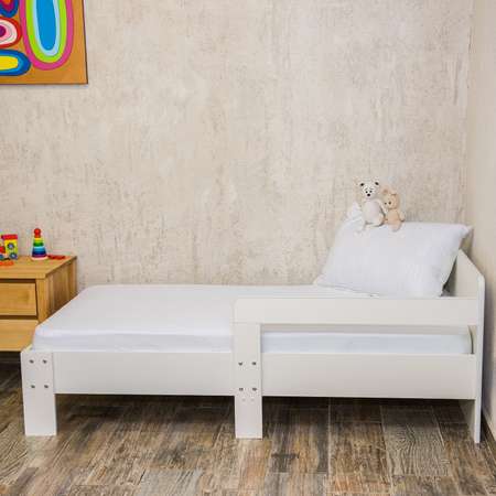 Кровать детская 160*80 белая Alatoys подростковая деревянная