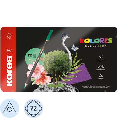 Карандаши цветные Kores 72 шт.