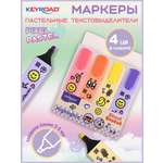 Текстовыделители KEYROAD 4 цв.