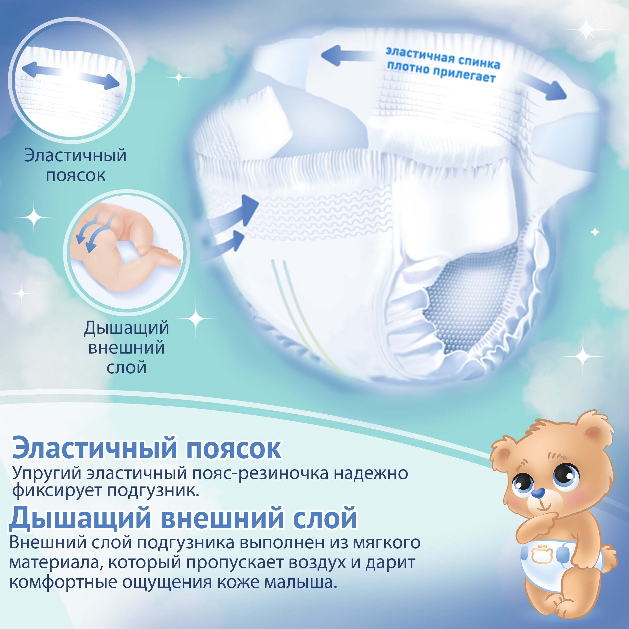 Подгузники Pokky Pam S 82 шт. - фото 7