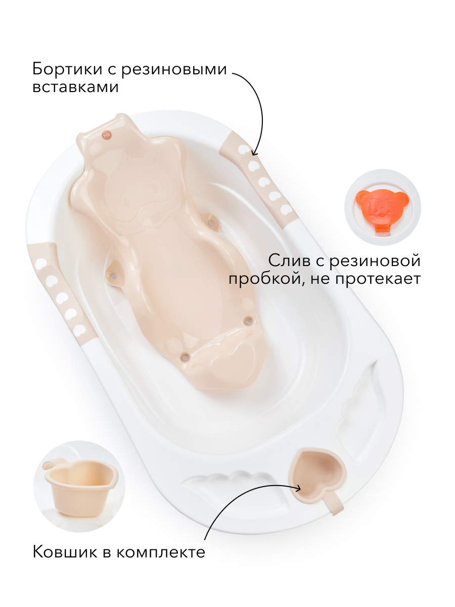 Ванночка Happy Baby Bath comfort белый - фото 3
