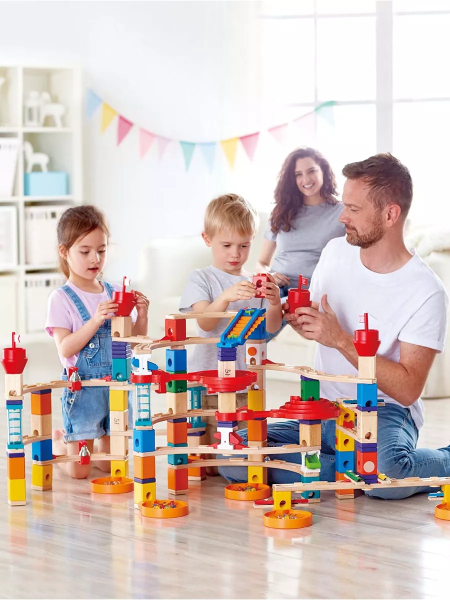 Конструктор Hape Супер спираль деревянный 129 дет. - фото 4