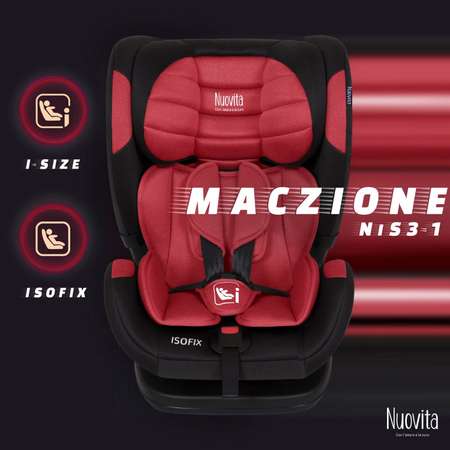 Автокресло Nuovita Maczione NiS3-1 Isofix 1/2/3 (9-36 кг) красный