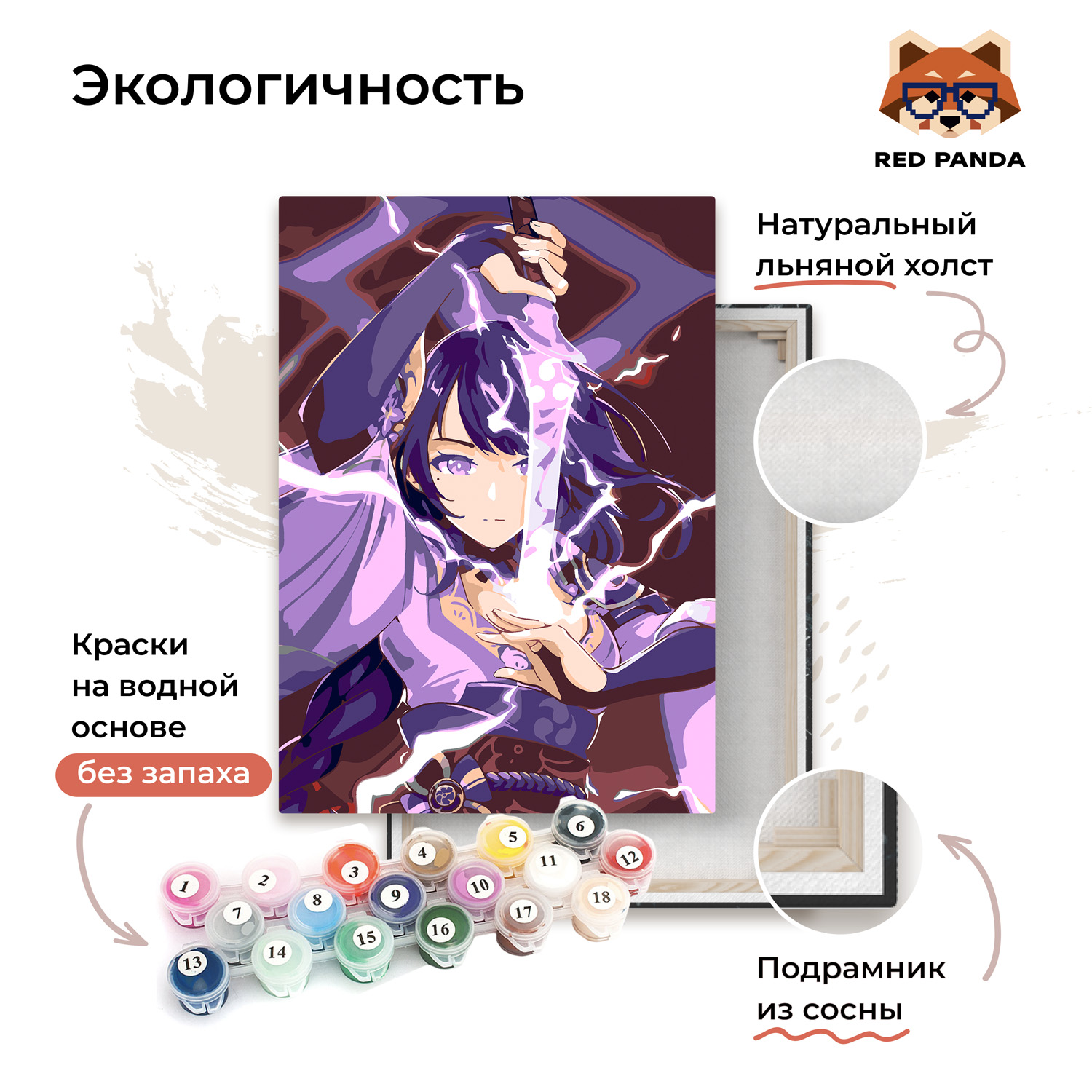 Картина по номерам Red Panda - фото 3