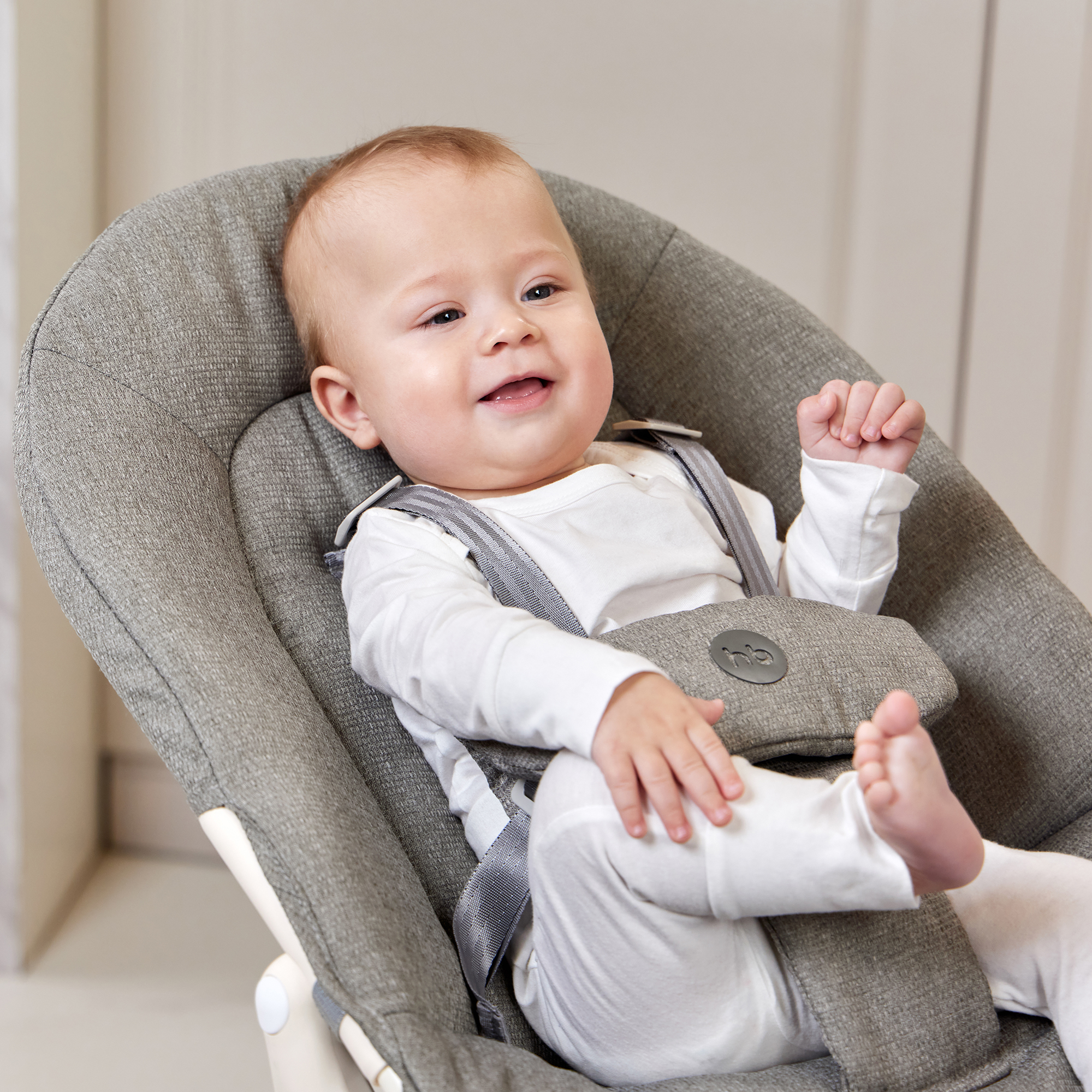 Шезлонг Happy Baby Hammy серый - фото 17