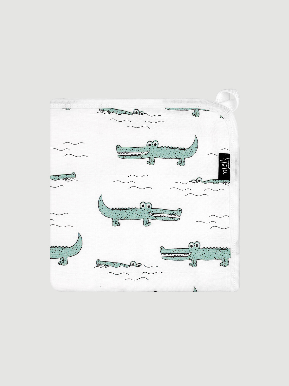 Одеяло Mjolk Крокодилы 110 x 110 см муслин - фото 1