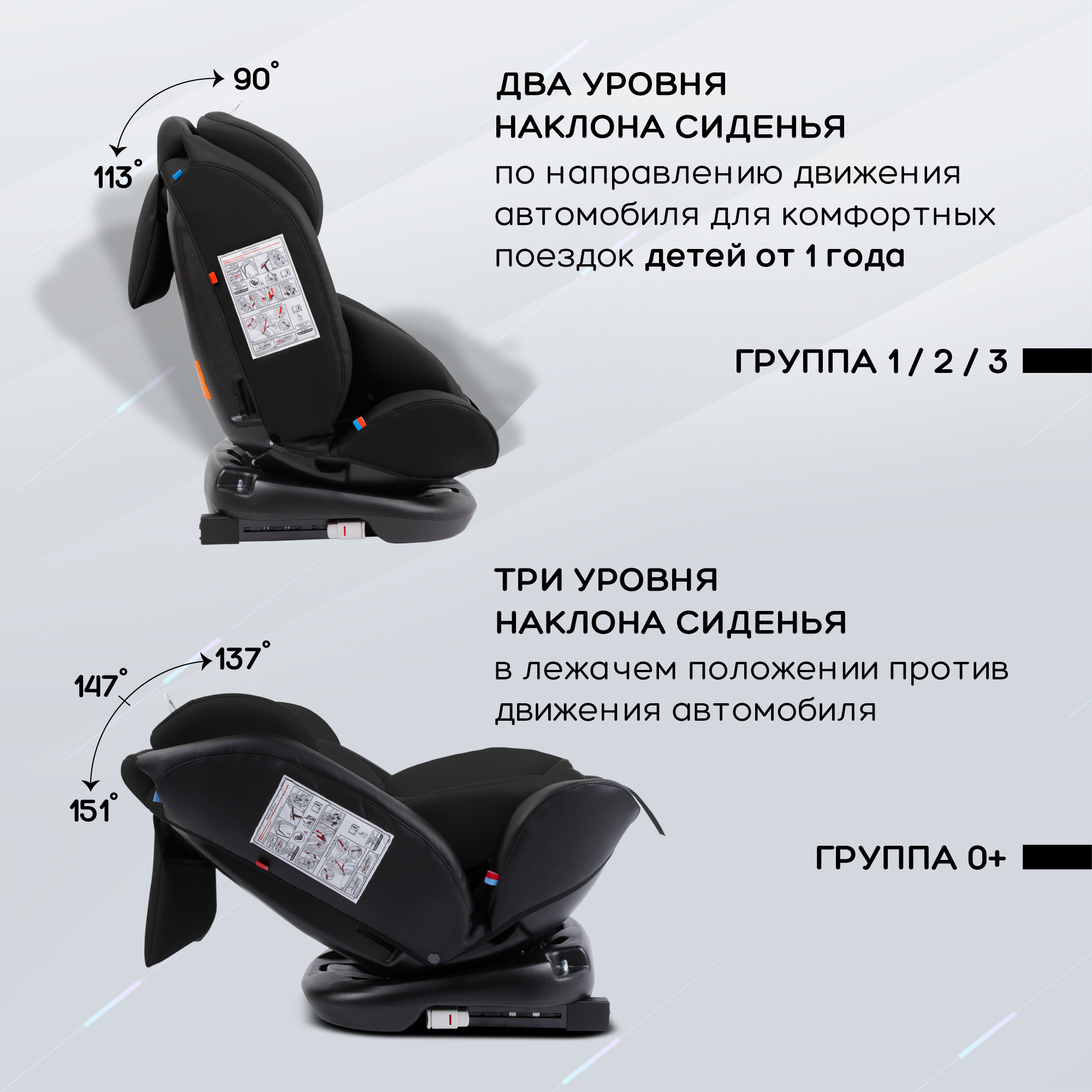 Автокресло Amarobaby Brilliant Isofix 0+/1/2/3 (0-36 кг) - фото 8