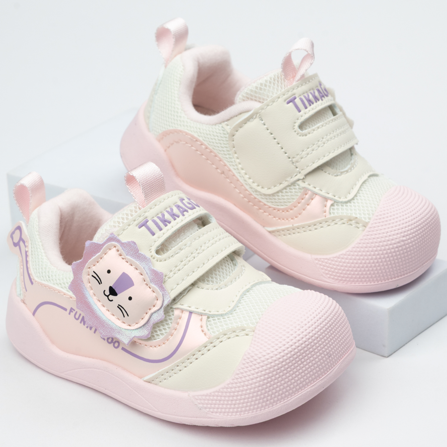 Кроссовки TikkaGo 2G09_23102_beige-pink - фото 1