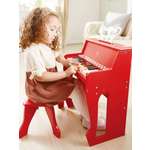 Игрушка музыкальная Hape Пианино красный с табуреткой пианино