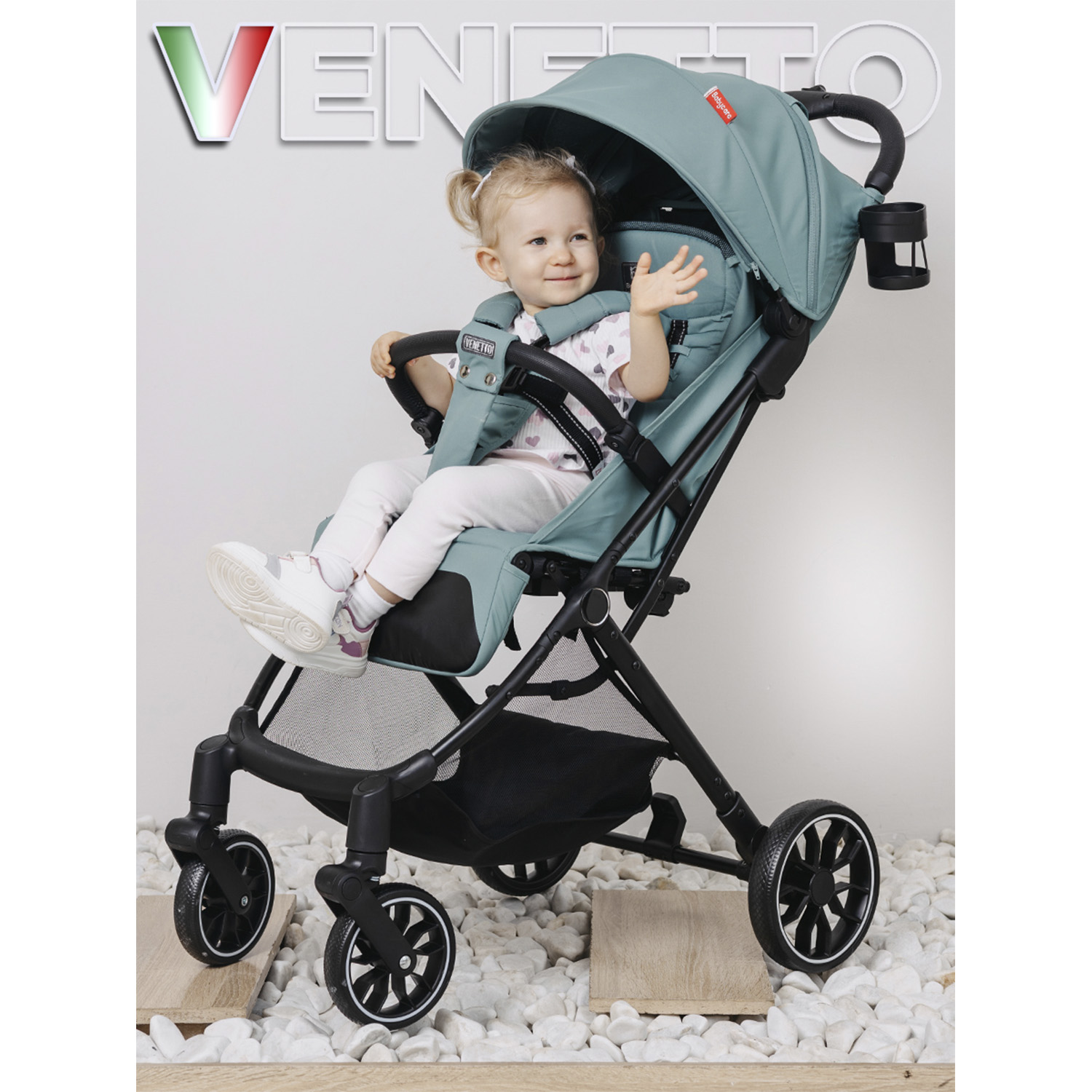 Коляска прогулочная BabyCare Venetto Изумрудный голубой - фото 18