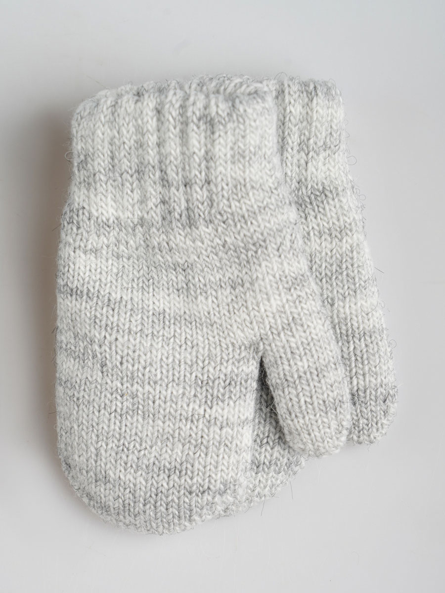 Варежки 2 пары ПриКиндер U-W_232826 Цвет: Светло-серый/темно-серый - фото 3