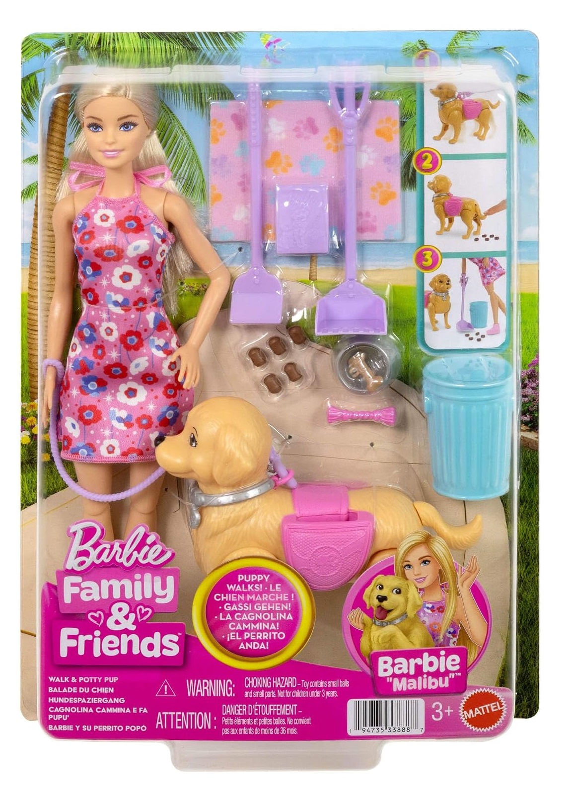 Кукла модельная Barbie Игровой набор MATTEL Малибу высота 28 см JJB46 - фото 1