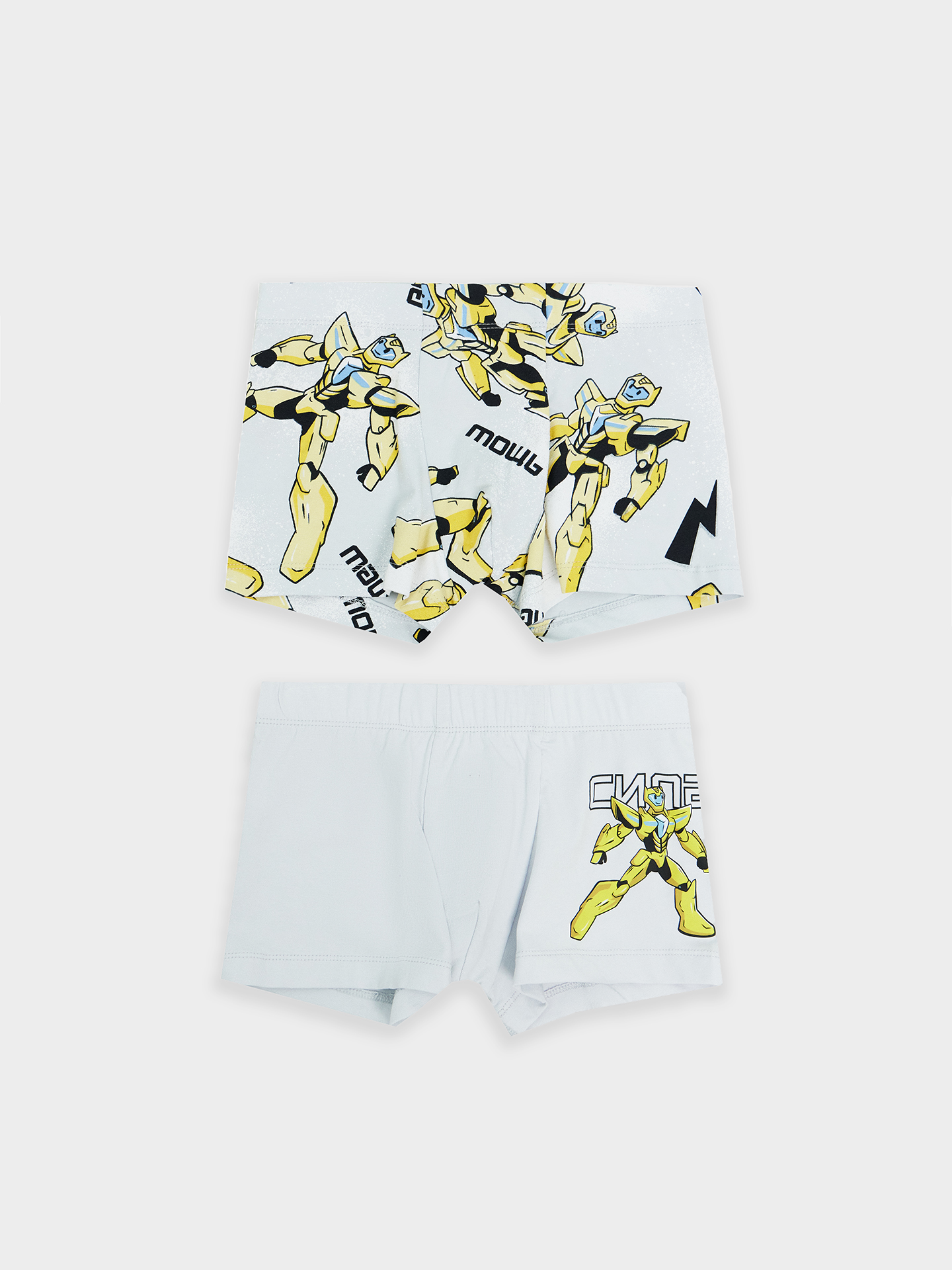 Трусы 2 шт Mark Formelle (Марк Формэль) 413352-2/туман +роботы на сером - фото 1