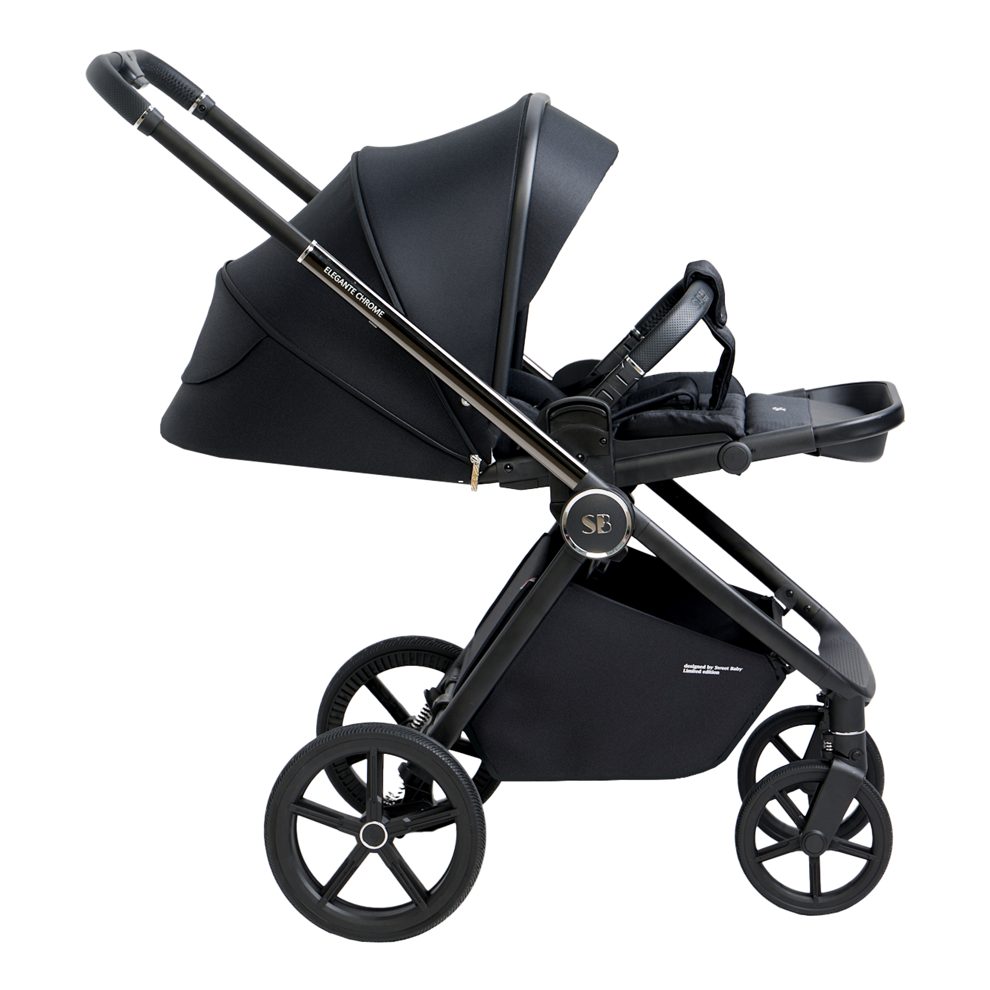 Коляска 2в1 Sweet Baby Elegante Chrome Black - фото 30