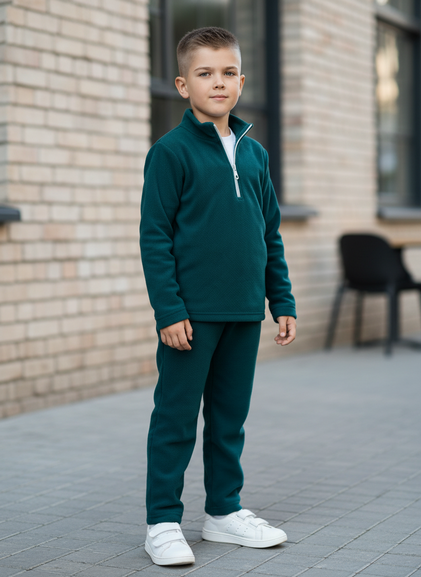 Толстовка и брюки Утенок 7052г(ш) изумруд - фото 2