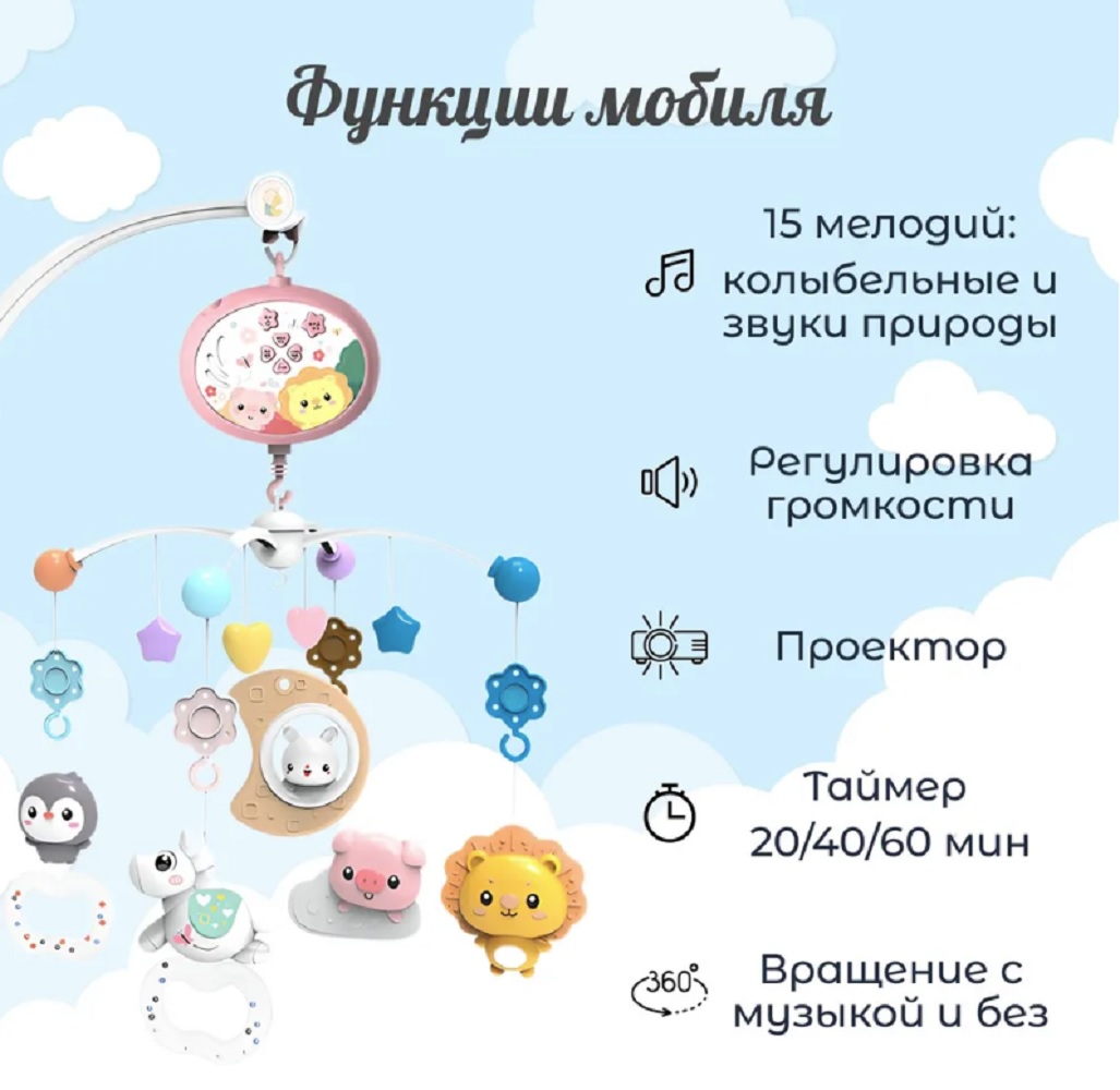 Мобиль ТОТОША с пультом и проектором - фото 5