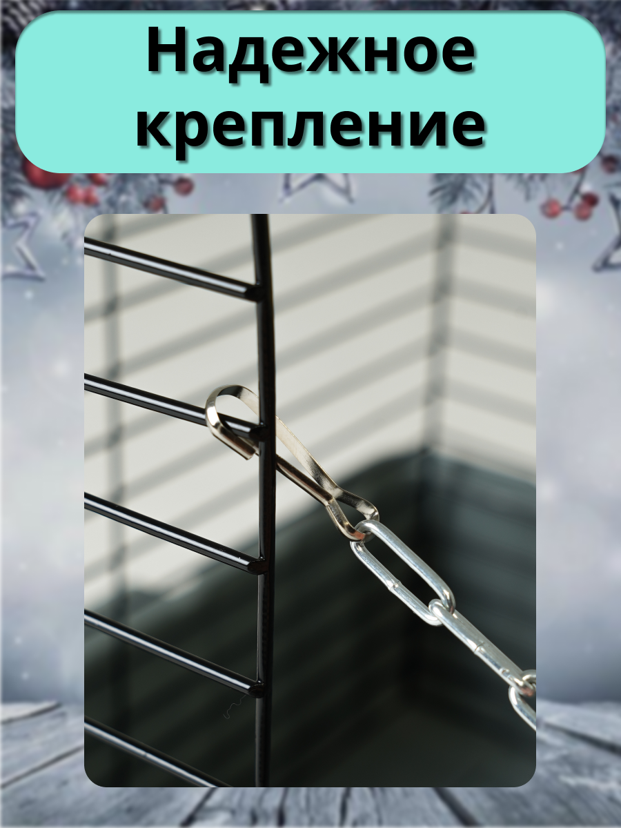 Гамак для грызунов PetiPet черный серый 22х10 тоннель - фото 7