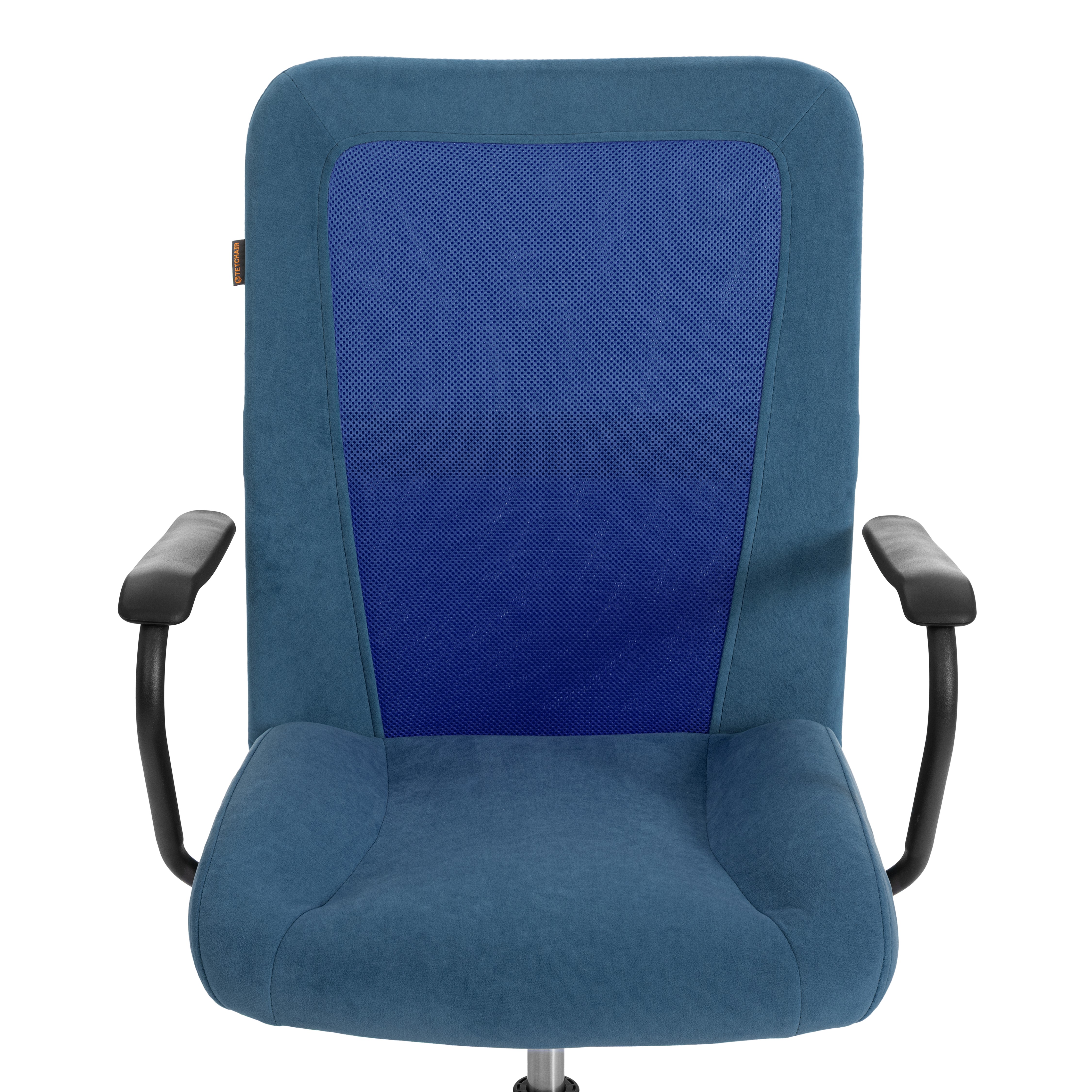 Компьютерное кресло TETCHAIR Стафф велюр сетка синий - фото 6