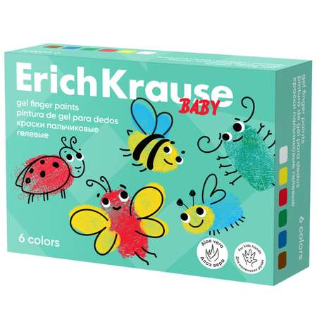 Краски пальчиковые ErichKrause 6 цв.