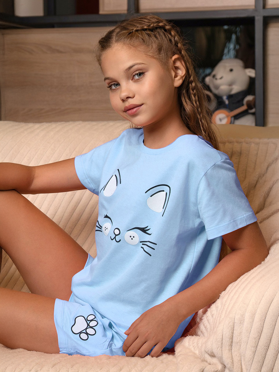 Пижама HappyFox HF9148голубой - фото 1