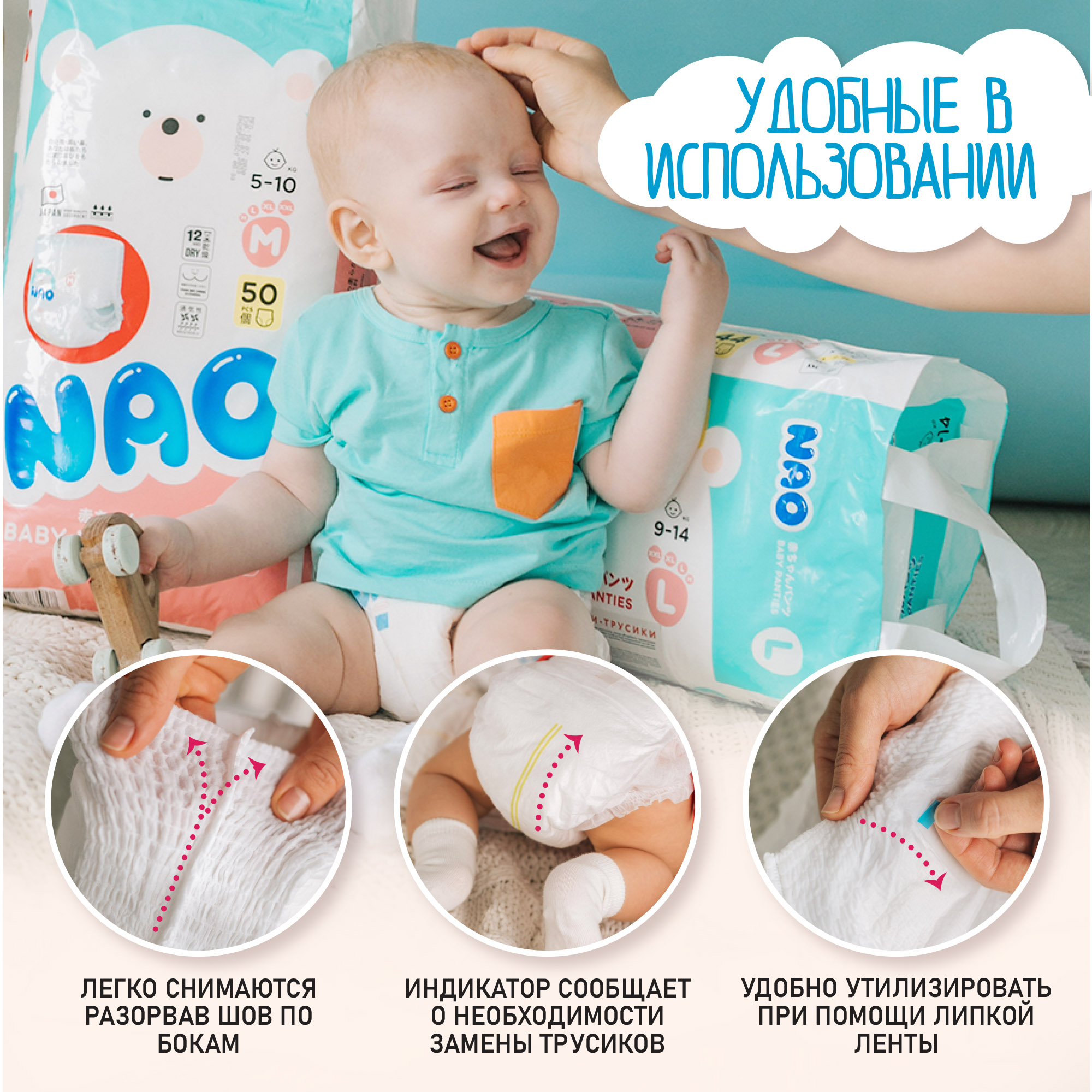 Трусики NAO Premium ночные M 138 шт. - фото 7