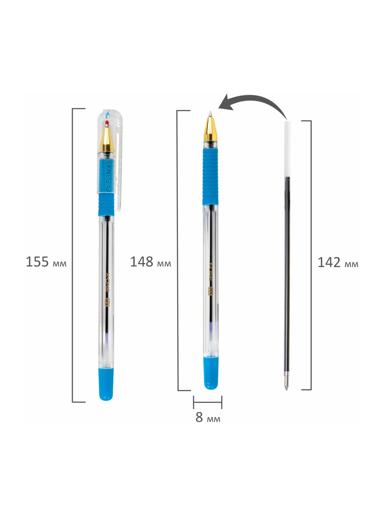 Ручка шариковая Brauberg 12 шт. - фото 13