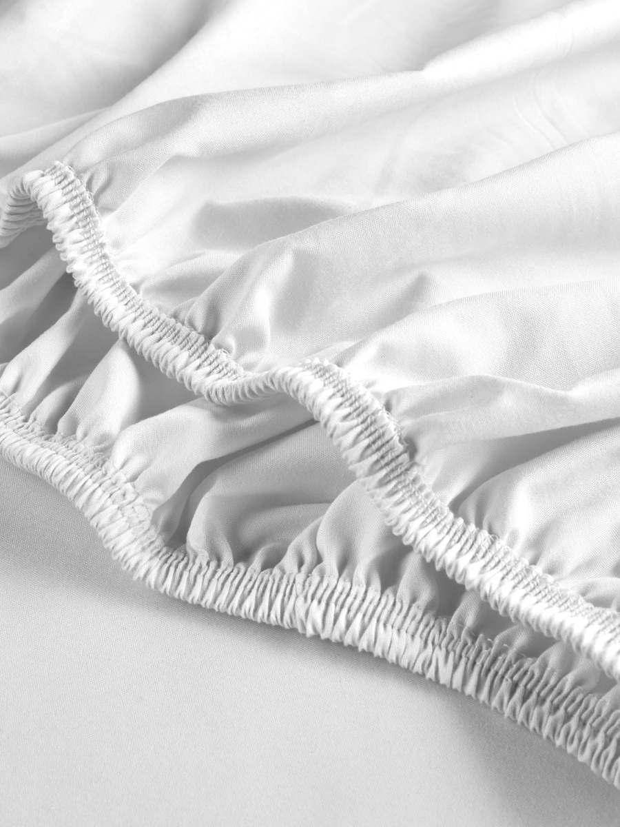 Простыня Mrs.Stretch Mr.Jersy Белый 160 x 200 см на резинке - фото 3