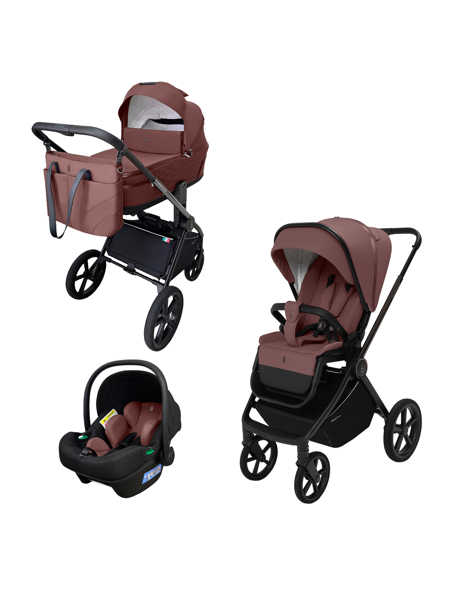 Коляска 3в1 Sweet Baby Elegante Therma Colore коричневый - фото 32