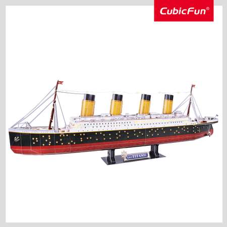 Пазл CubicFun Титаник Led свет 266 дет 3D