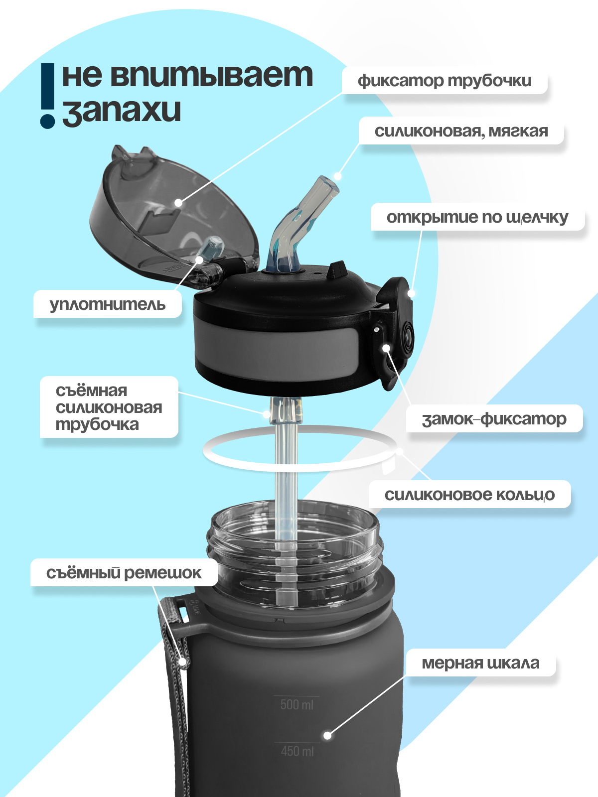 Бутылка UZSPACE 350 мл - фото 2