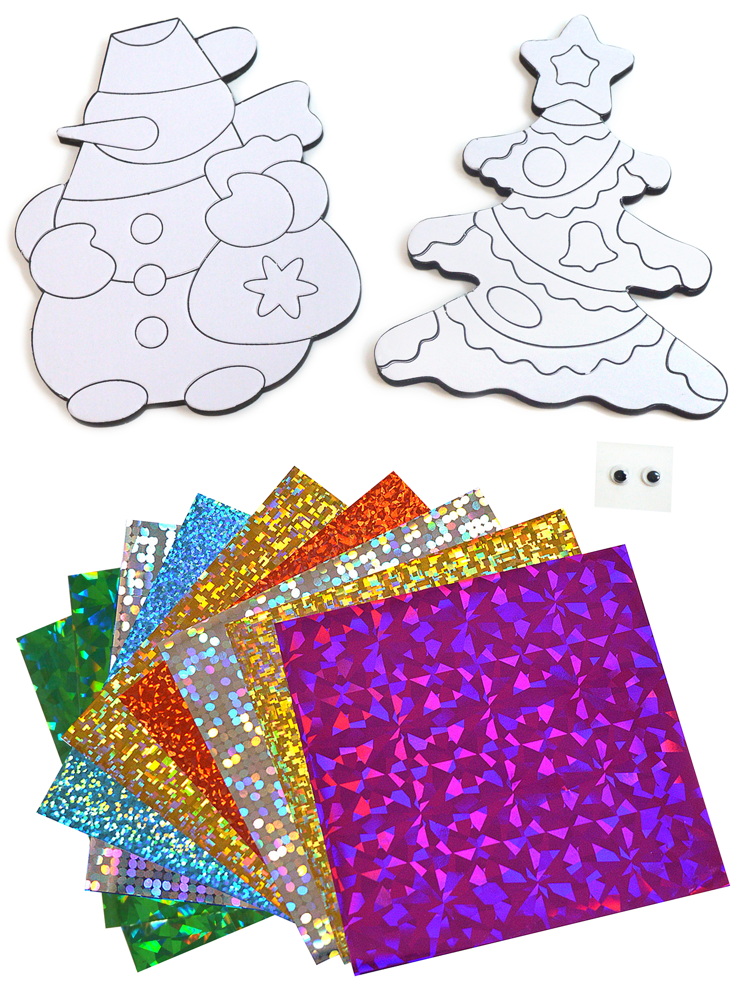 Набор для творчества Дрофа-Медиа Ёлочка Снеговик аппликация - фото 6