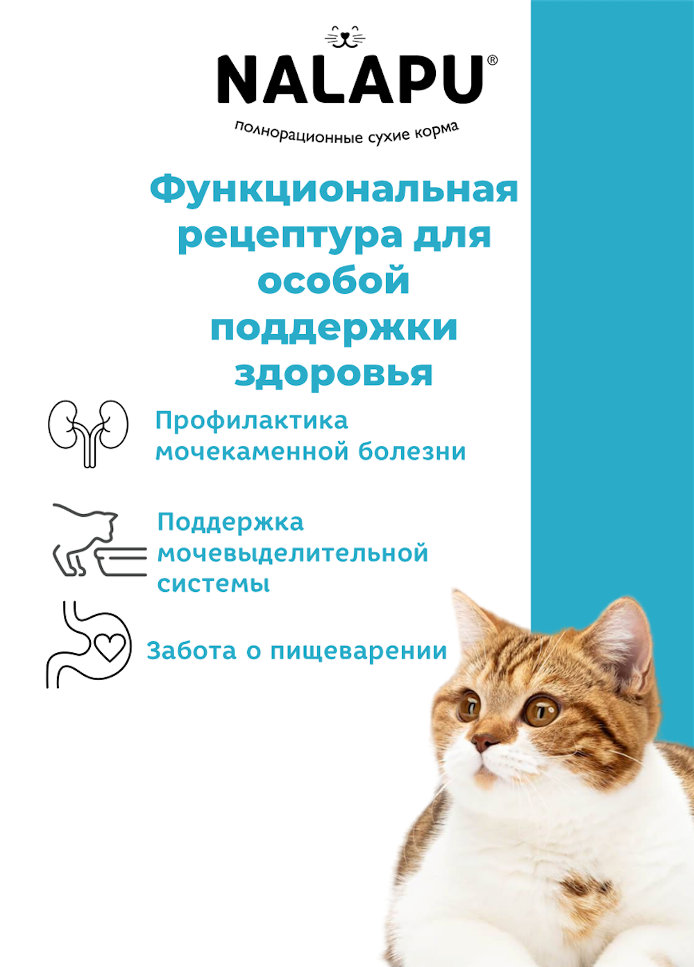 Корм для кошек NALAPU Urinary для взрослых и стерилизованных кошек с мясом домашней птицы 240г - фото 4