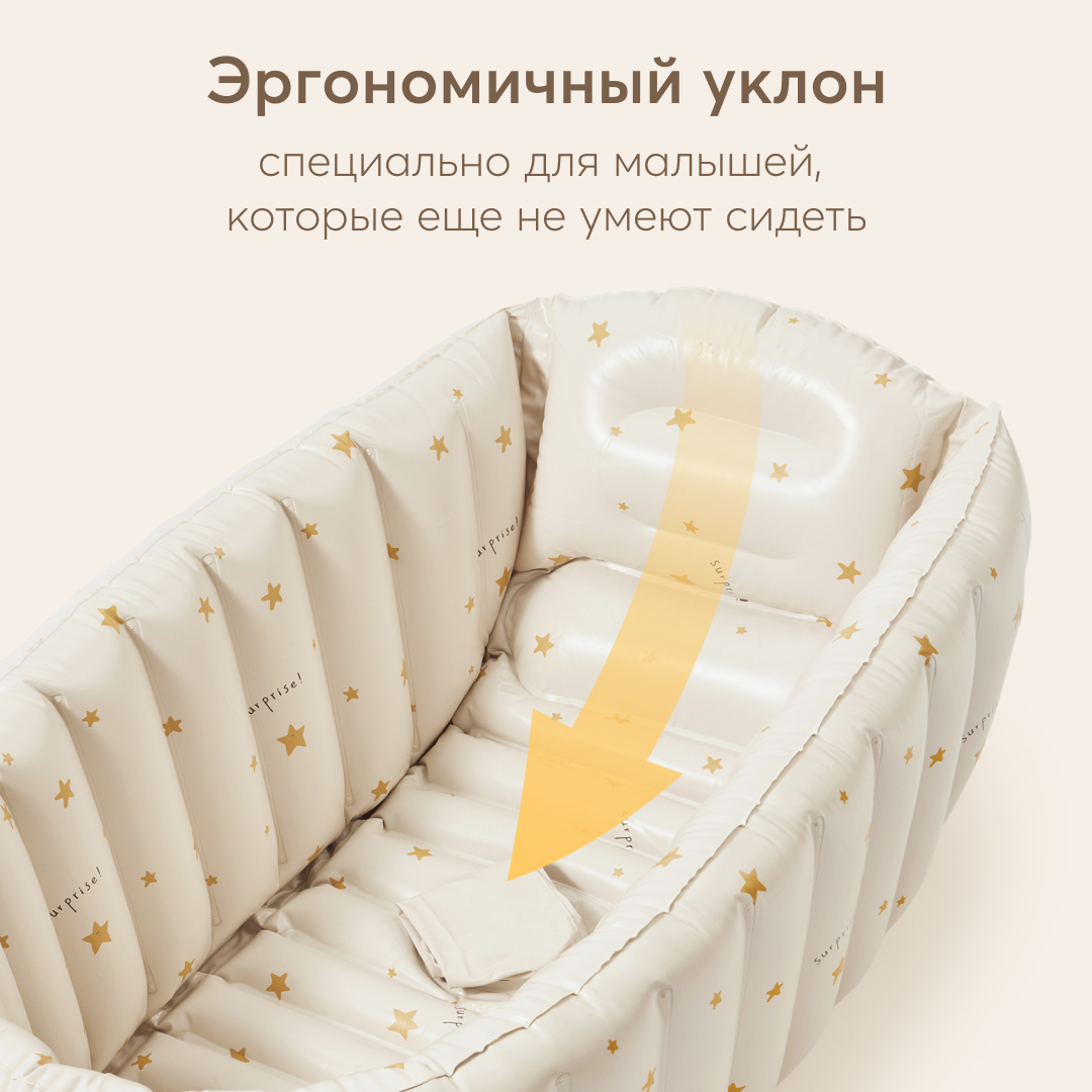 Надувная ванночка Happy Baby прямоугольная 50 л - фото 4