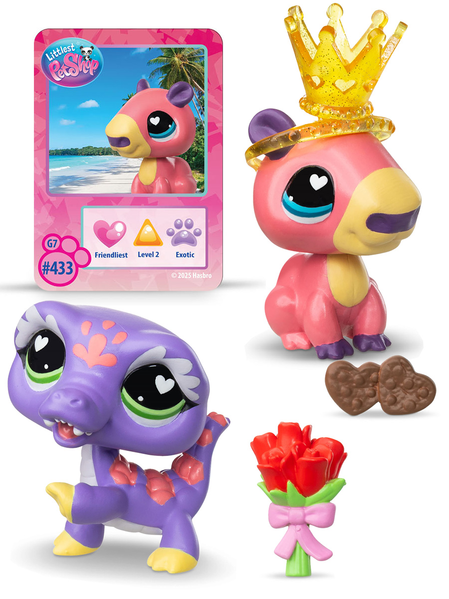 Игровой набор Littlest Pet Shop 2 фигурки Капибара и Ящерица) - фото 4