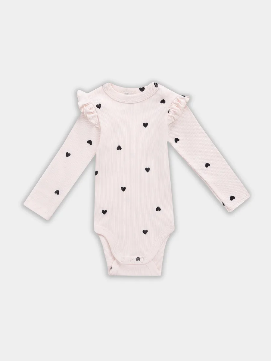 Боди 2 шт Mark Formelle (Марк Формэль) 13017-2/красный +сердца на св.розовом - фото 11