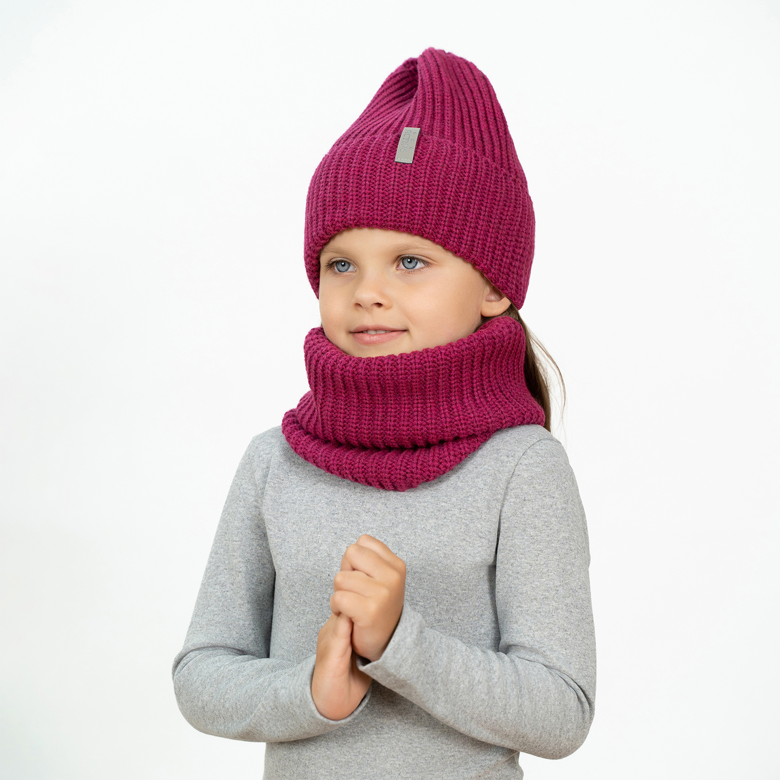 Шапка и снуд Arctic kids Ш-118 малина - фото 8