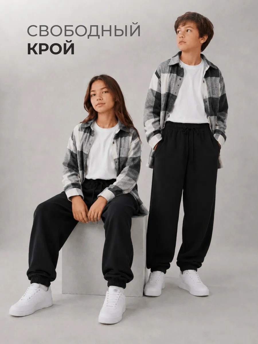 Джоггеры fox-cub 0303S001M0/Черный 146 - фото 3