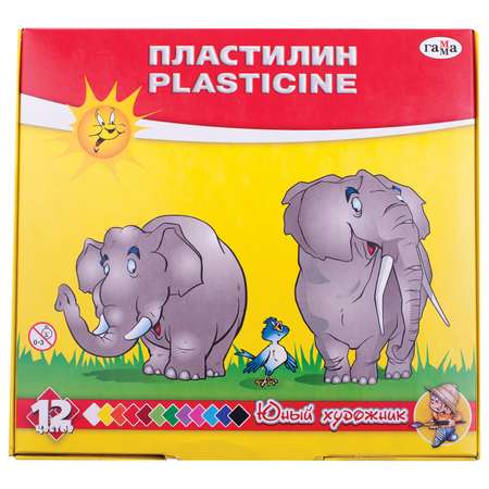 Пластилин ГАММА 12 цв.