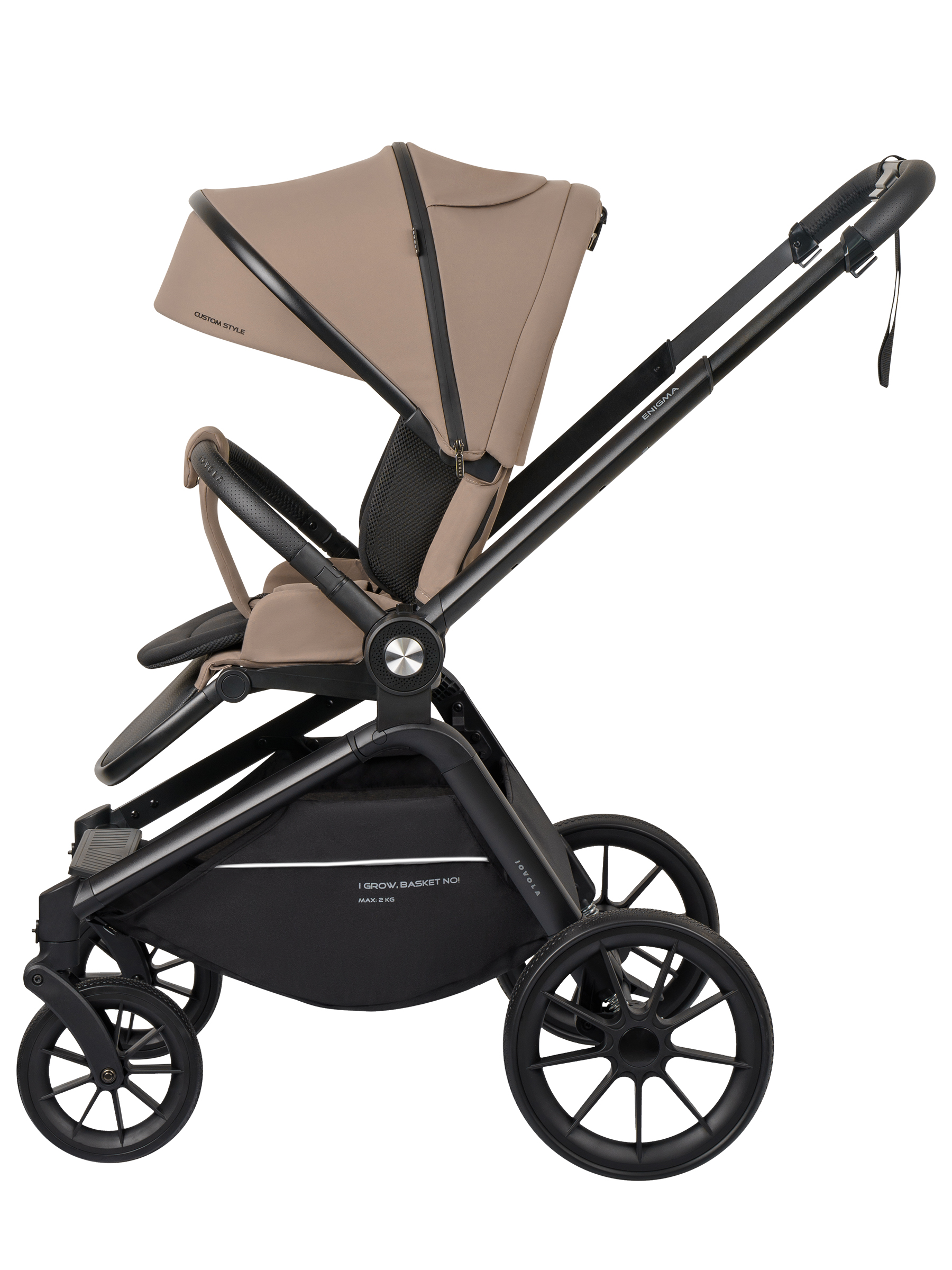 Коляска прогулочная JOVOLA Enigma всесезонная коричневый - фото 15