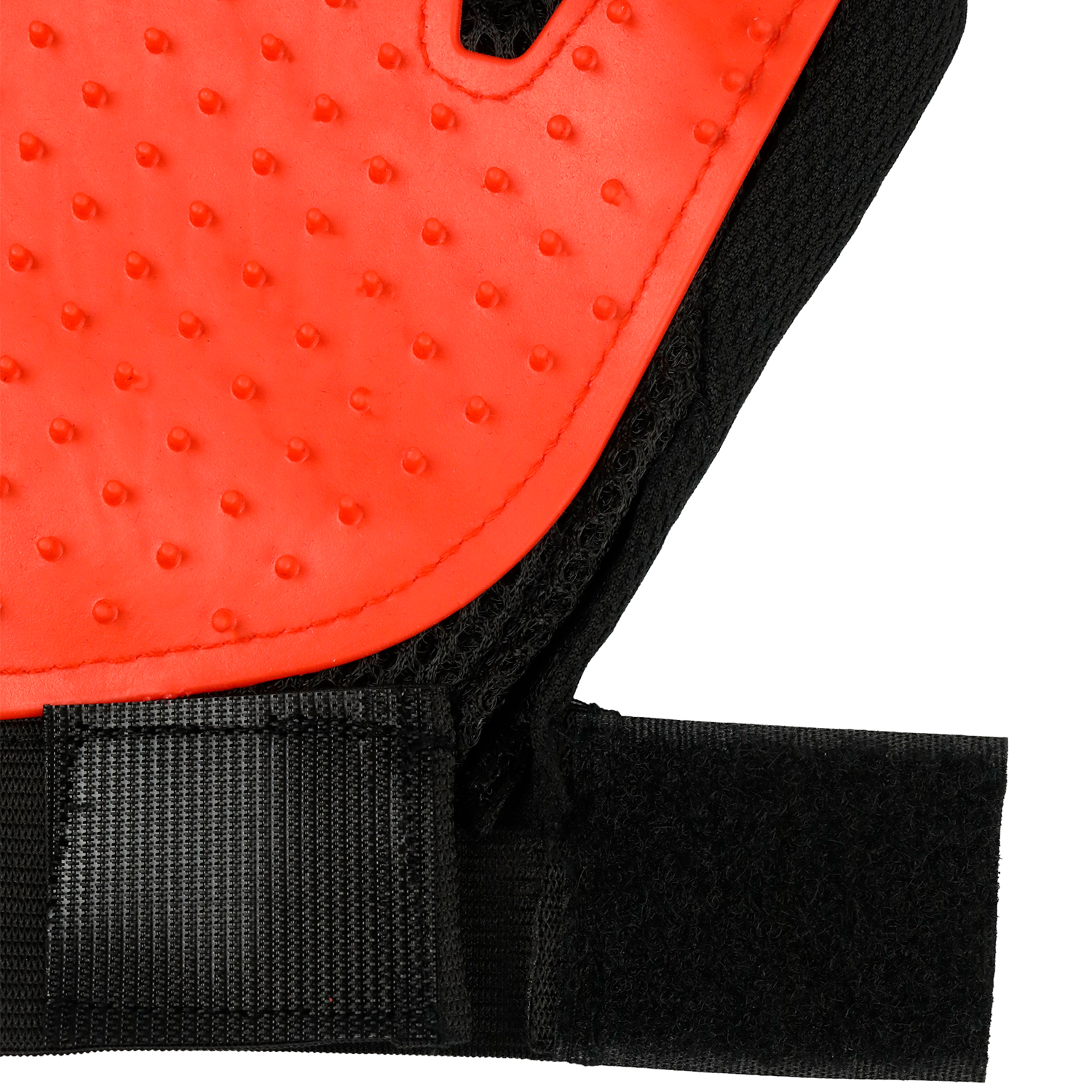 Перчатка для животных Не один дома Чистюля для вычесывания 23*18*4см красная - фото 3