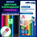 Карандаши цветные Brauberg 12 шт.