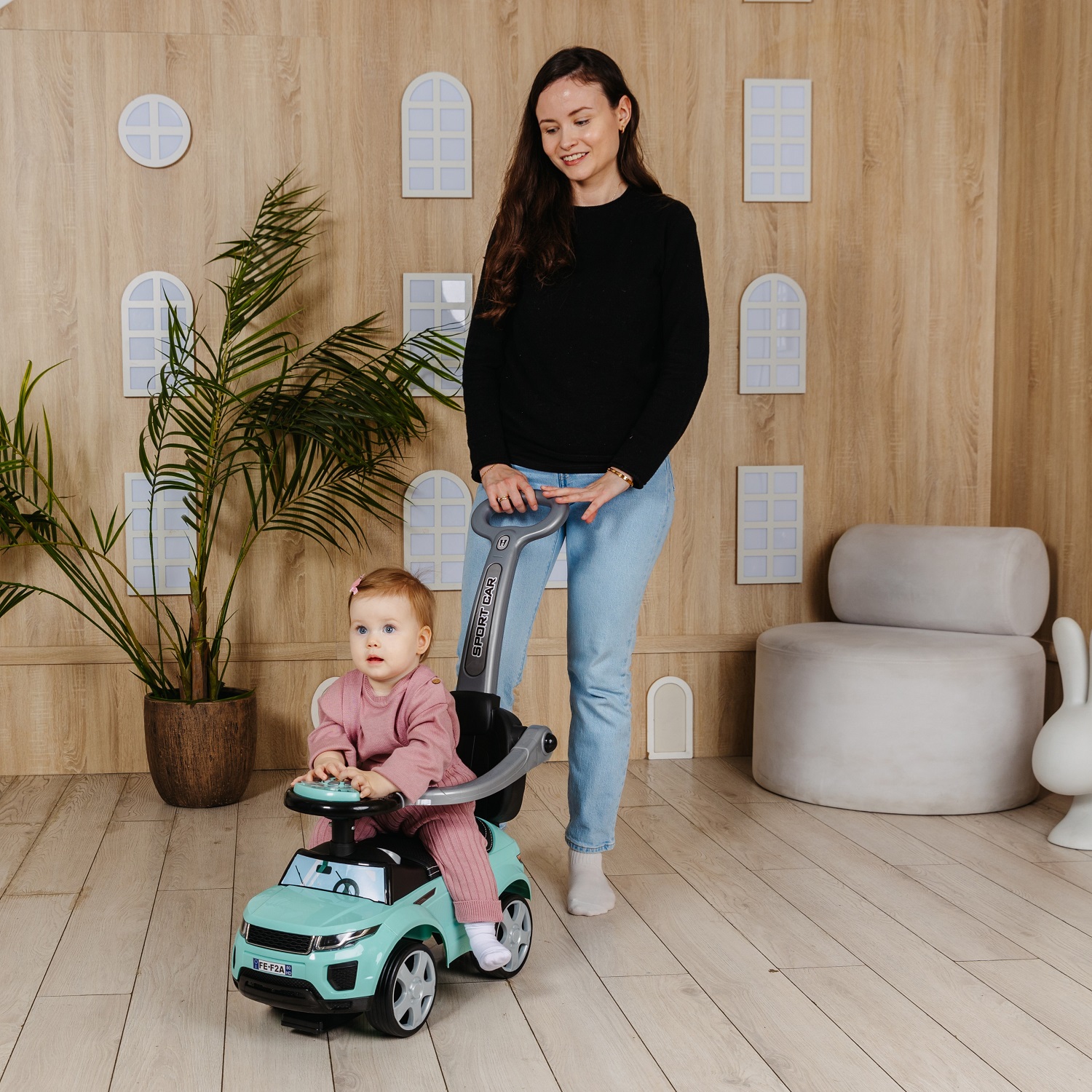 Каталка BabyCare Sport car с ручкой - фото 13