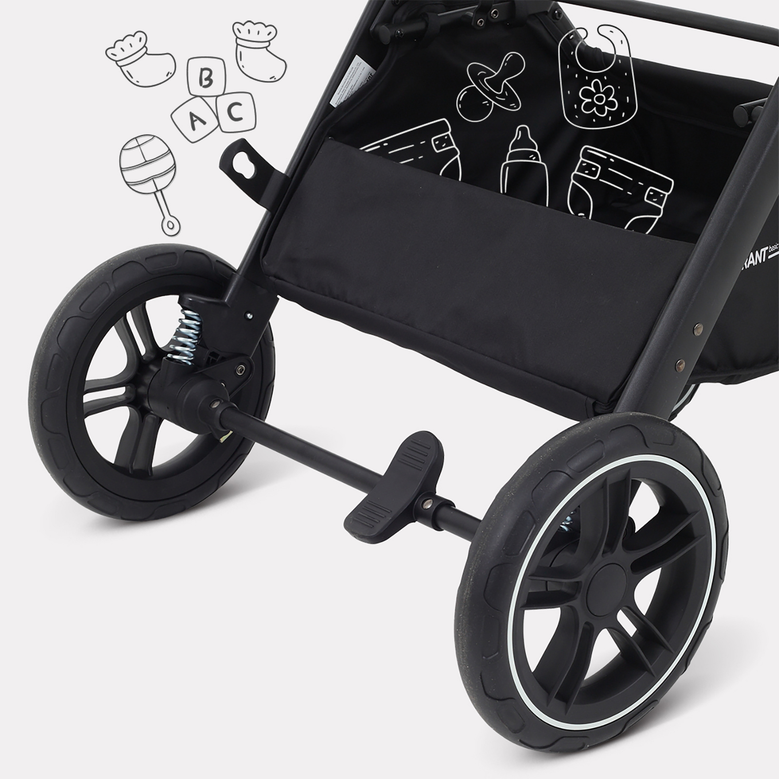 Коляска трансформер Rant Basic Roller 2в1, olive зеленый - фото 21