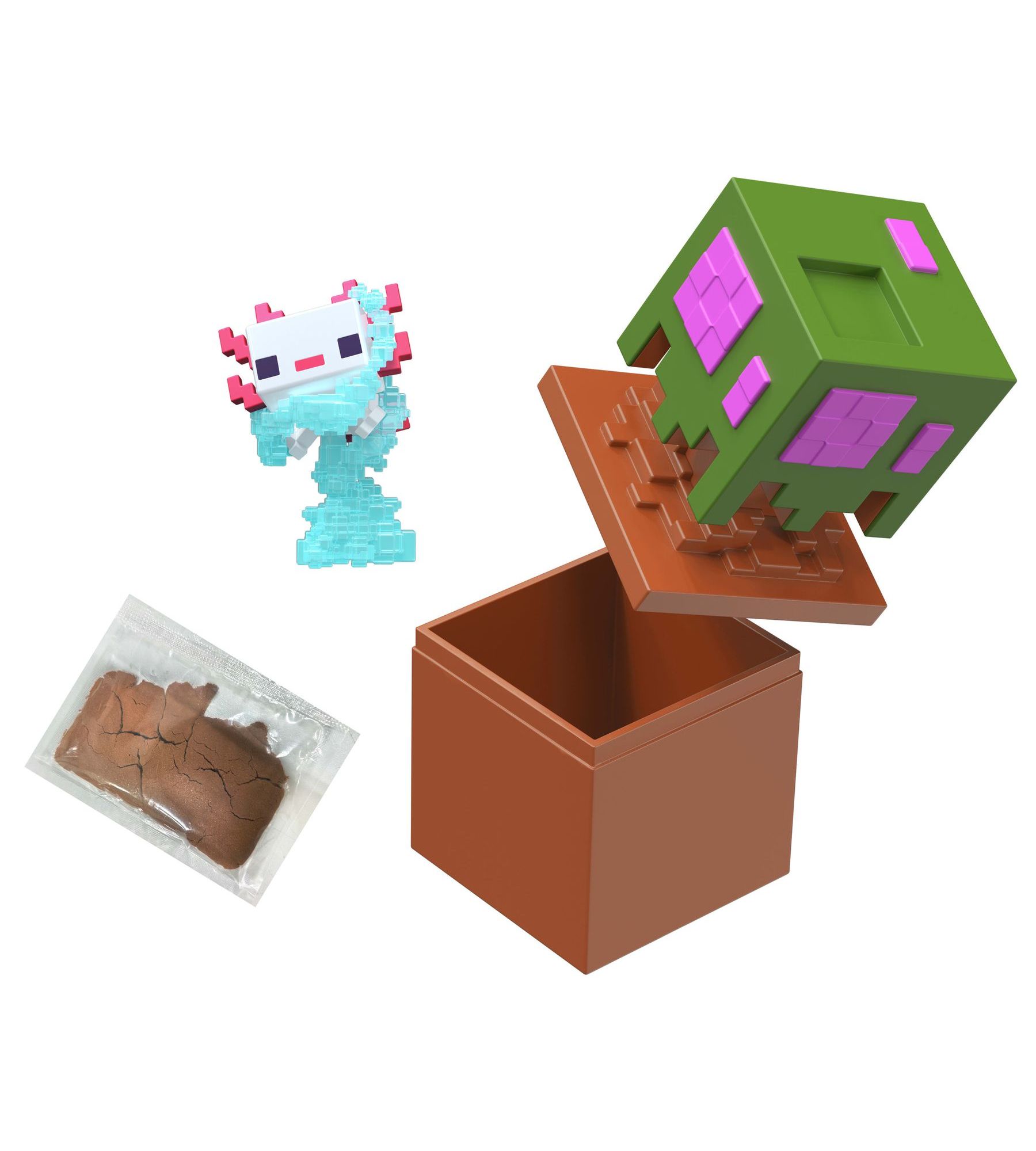 Игровой набор Minecraft Цветущие блоки мини Axolotl - фото 1